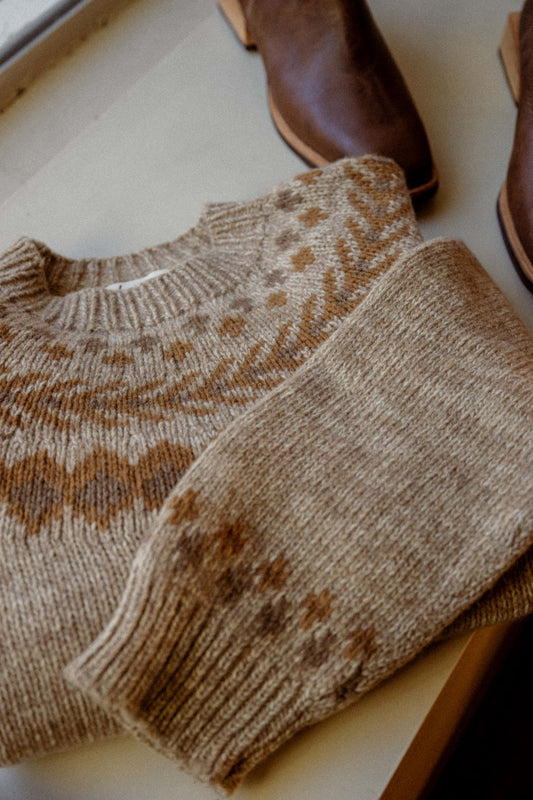 Sweater Jacquard Beige